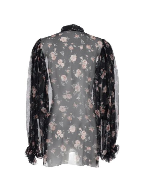 Dolce & Gabbana bow ruffled blouse - Black - zdjęcie produktu nr 2