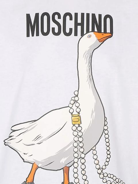 Moschino goose jersey T-shirt - White - zdjęcie produktu nr 2