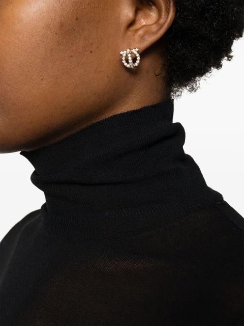 Ferragamo Gancio 3D crystal stud earrings - Gold - zdjęcie produktu nr 2