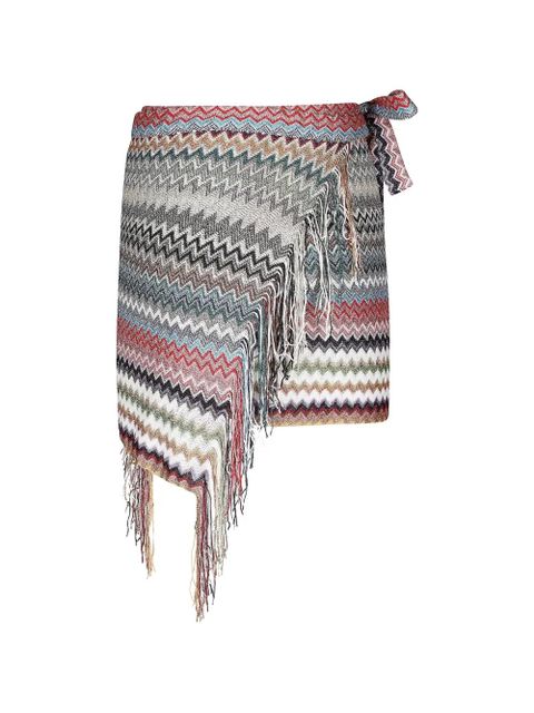 Missoni zigzag-pattern multi-fringe pareo - Neutrals - zdjęcie produktu nr 1