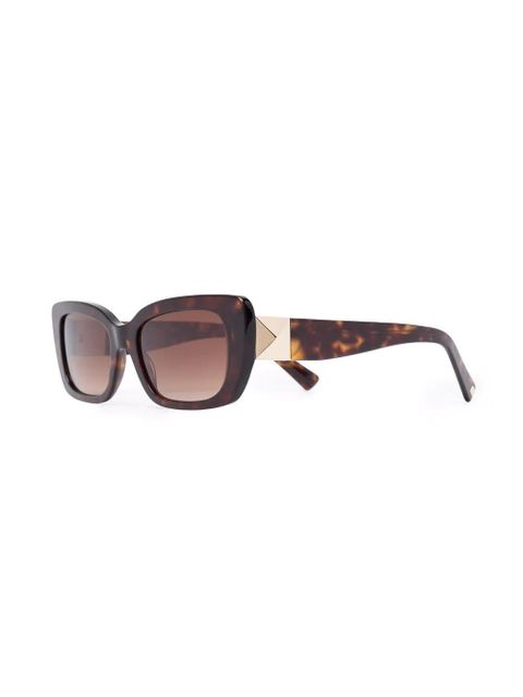 Valentino Eyewear Roman Stud square-frame sunglasses - Brown - zdjęcie produktu nr 2