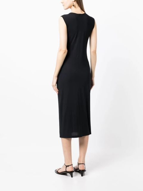 Jil Sander round neck sleeveless maxi dress - Black