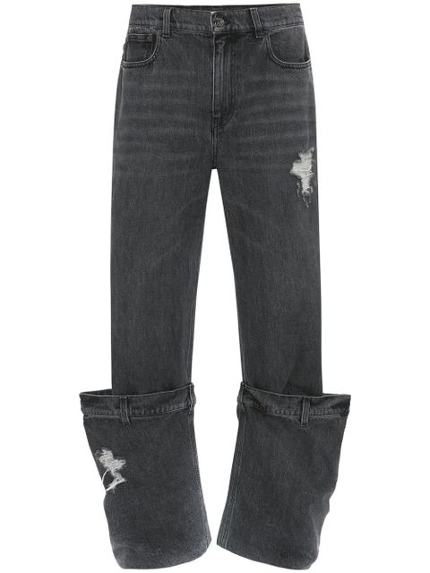 JW Anderson distressed Bucket jeans - Grey - zdjęcie produktu nr 1