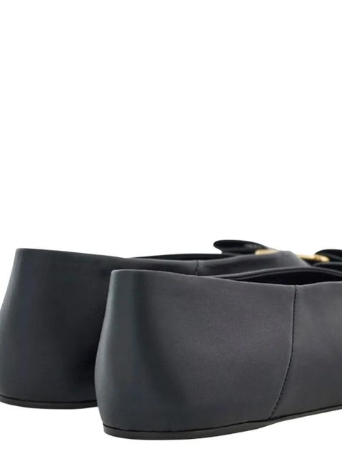 Ferragamo Vara bow leather ballet flats - Black
