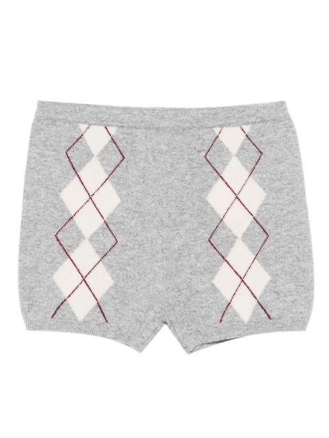 SANDRO argyle knitted shorts - Grey - zdjęcie produktu nr 1