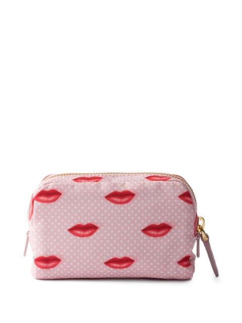 Prada logo-detail make up bag - Pink - zdjęcie produktu nr 2