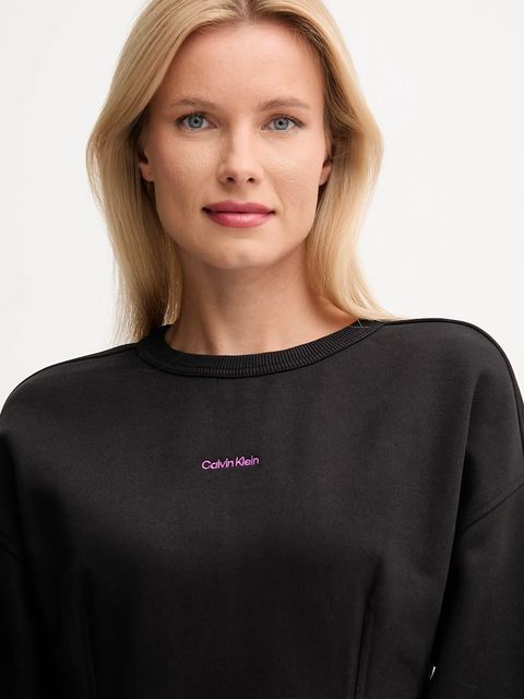 Calvin Klein Jeans sukienka bawełniana kolor czarny mini rozkloszowana LV047D227G