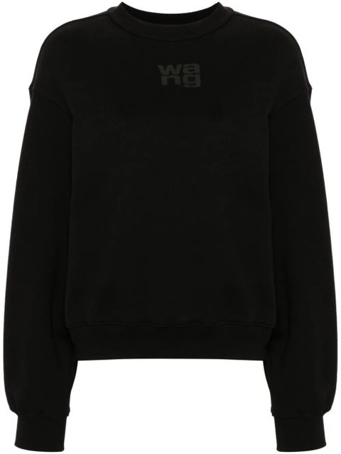 Alexander Wang logo-embossed cotton sweatshirt - Black - zdjęcie produktu nr 1
