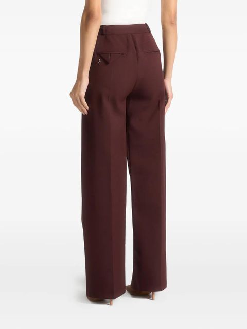 Manière De Voir Julie pleated Eiffel-plaque trousers - Red
