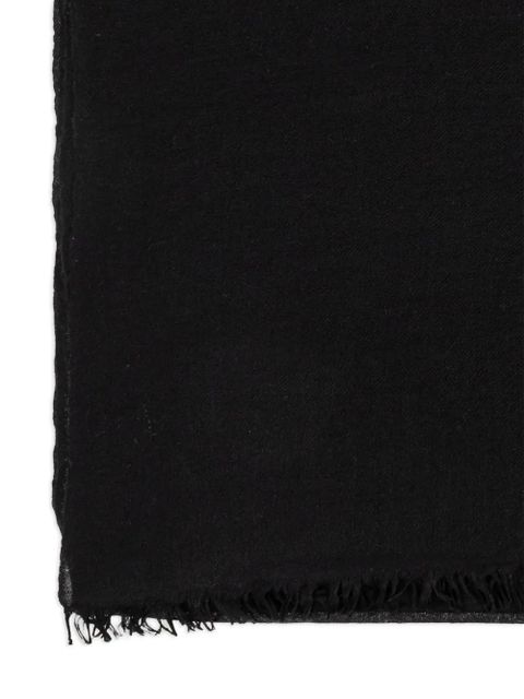 ISABEL MARANT frayed-edge cashmere scarf - Black