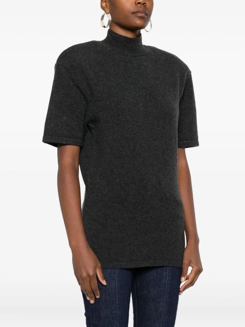 Jacquemus high-neck knitted T-shirt - Grey
