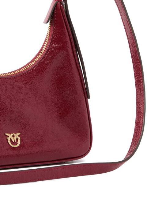 PINKO gold-tone leather shoulder bag - Red