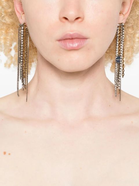 Alexander McQueen crystal-chain earrings - Silver - zdjęcie produktu nr 2
