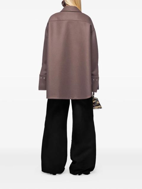 The Attico panelled wide-leg trousers - Black