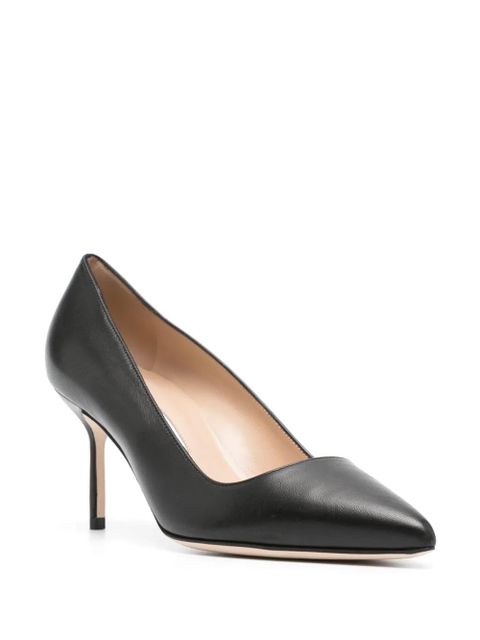 Manolo Blahnik 70mm Tora leather pumps - Black - zdjęcie produktu nr 2