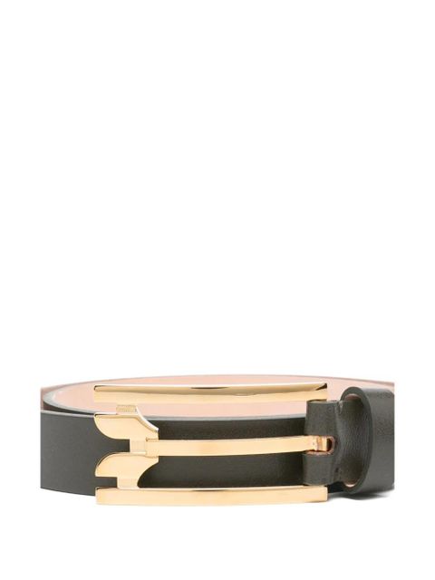 Victoria Beckham logo-buckle leather belt - Green - zdjęcie produktu nr 2