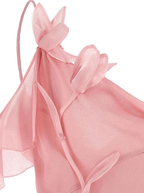 Self-Portrait Georgette Flower maxi dress - Pink