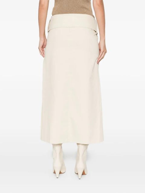 Rowen Rose buckle midi skirt - Neutrals