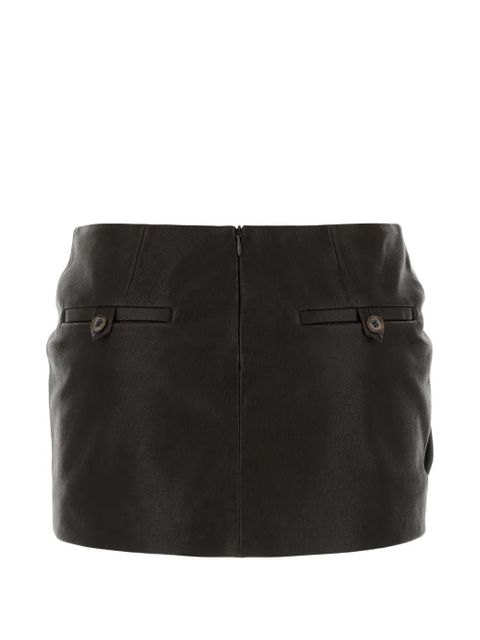 Magda Butrym leather mini skirt - Brown - zdjęcie produktu nr 2