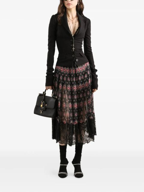 Dolce & Gabbana floral lace midi skirt - Black - zdjęcie produktu nr 2