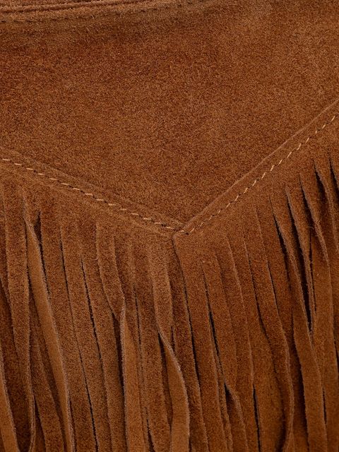 Answear.LAB torebka zamszowa kolor brązowy