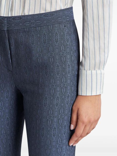 ETRO geometric-pattern tailored trousers - Blue