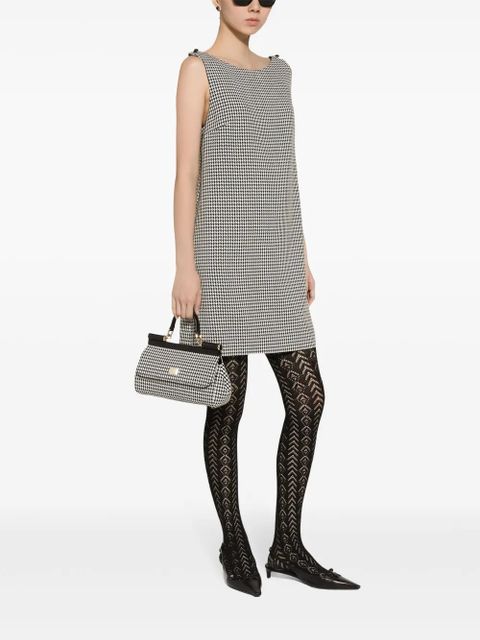 Dolce & Gabbana houndstooth-pattern dress - Brown