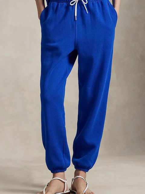 Polo Ralph Lauren spodnie dresowe damskie kolor fioletowy gładkie 211971700 - zdjęcie produktu nr 1