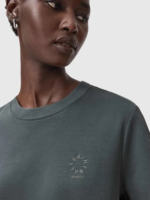 AllSaints t-shirt bawełniany damski kolor szary W220JC