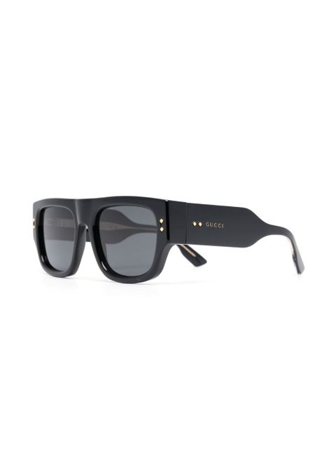 Gucci Eyewear stud square-frame sunglasses - Black - zdjęcie produktu nr 2