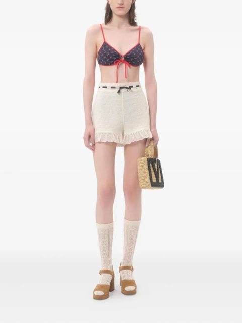 Valentino Garavani Cherryfic-print bikini - Blue