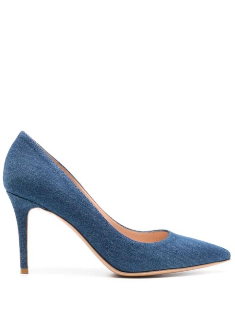 Gianvito Rossi Gianvito 85mm denim pumps - Blue - zdjęcie produktu nr 1