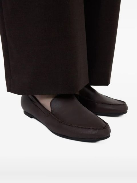 LouLou de Saison Boros nappa leather loafers - Brown