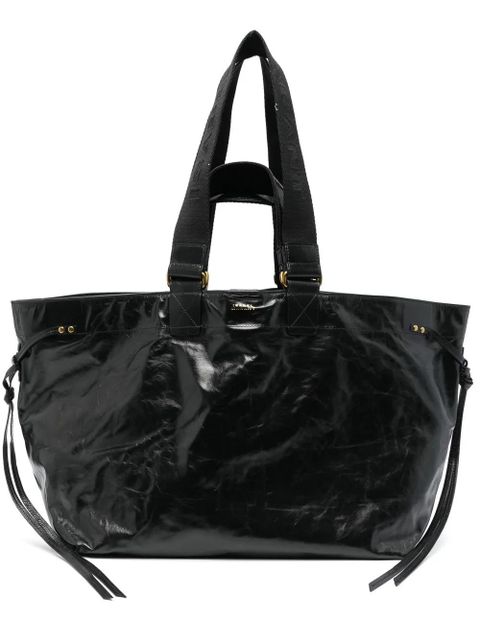 ISABEL MARANT Wardy crinkled-finish tote bag - Black - zdjęcie produktu nr 1