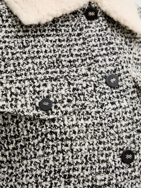 United Colors of Benetton kurtka koszulowa z wełną kolor szary przejściowa oversize