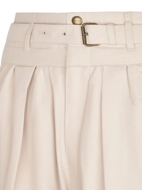 MARANT ÉTOILE belted pleated trousers - Neutrals