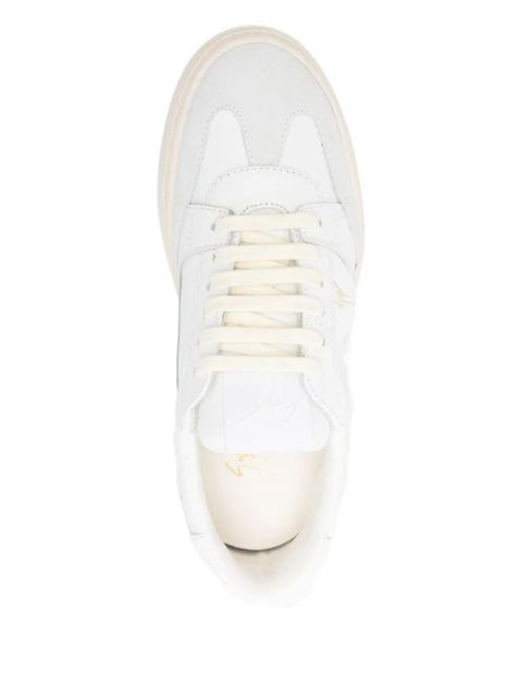 Giuseppe Zanotti leather panelled sneakers - White