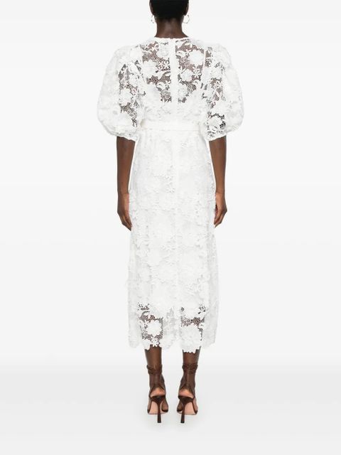 ZIMMERMANN Halliday Lace Flower midi dress - White