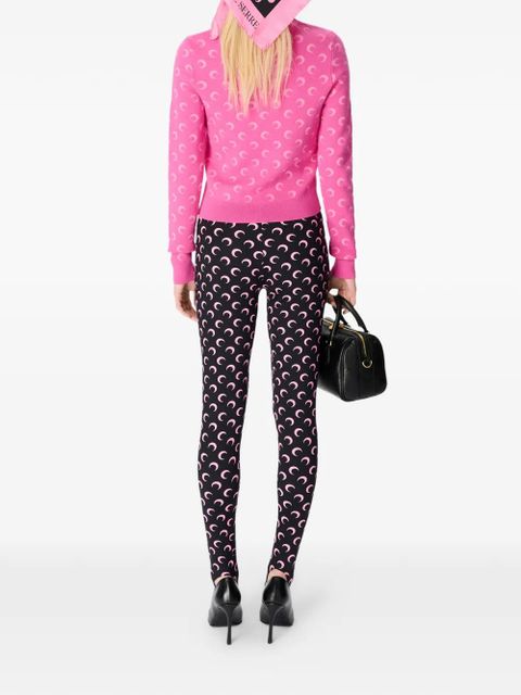 Marine Serre crew-neck sweater - Pink - zdjęcie produktu nr 2