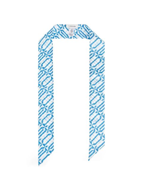 Lanvin geometric print scarf - Blue - zdjęcie produktu nr 1