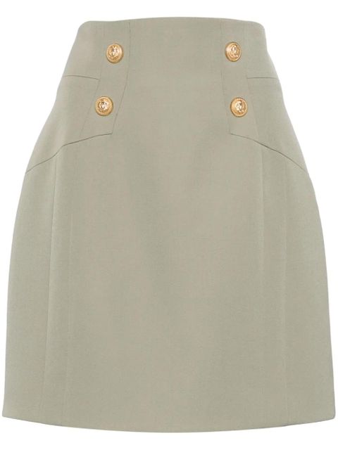 Balmain high-waisted wool miniskirt - Green - zdjęcie produktu nr 1