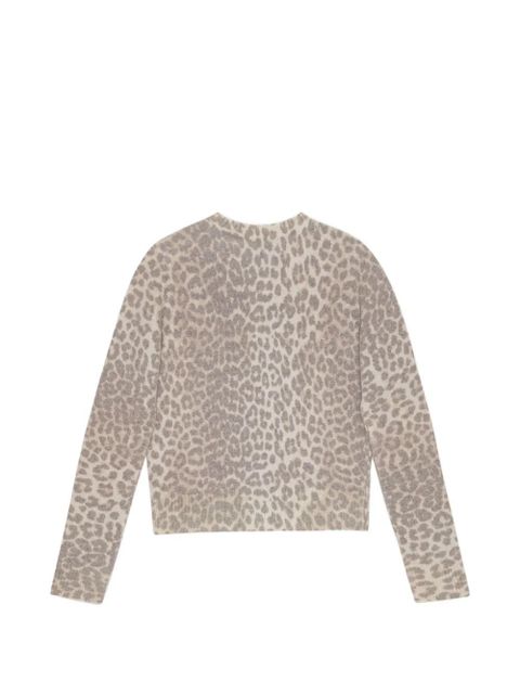 GANNI leopard-printed cardigan - Neutrals