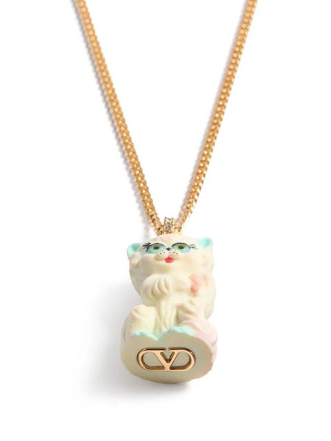 Valentino Garavani Le Chat De La Maison necklace in nylon and metal - Gold