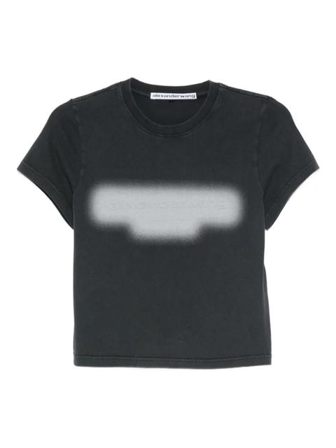 Alexander Wang embossed graphic-print T-shirt - Black - zdjęcie produktu nr 1