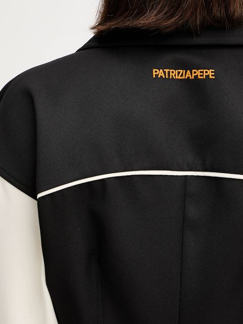 Patrizia Pepe bluza damskie kolor czarny z aplikacją 2M4508 A664