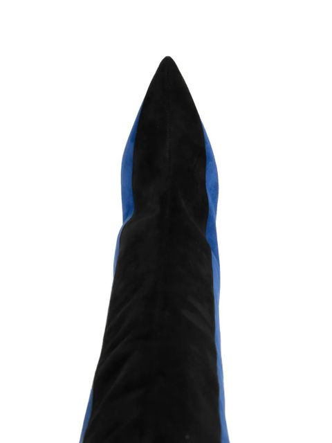 Manolo Blahnik Chicuyuhi 85mm suede thigh-high boots - Blue