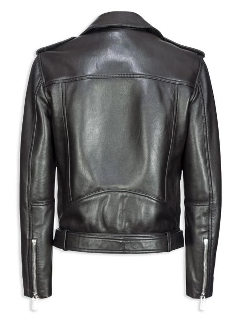 PINKO belted leather biker jacket - Black - zdjęcie produktu nr 2