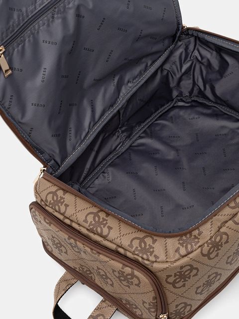 Guess plecak BERTA damski kolor beżowy duży wzorzysty TWOB86 88033