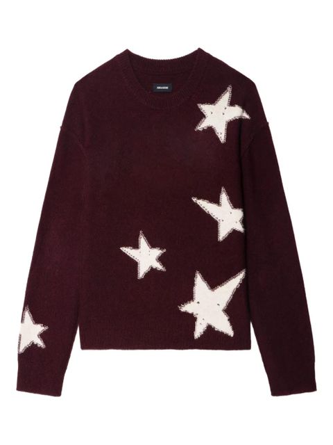 Zadig&Voltaire star-pattern cashmere jumper - Red - zdjęcie produktu nr 1