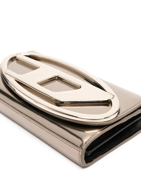 Diesel 1Dr leather wallet-on-chain - Gold